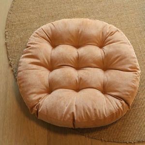Coussin de si&egrave;ge japonais Tatami en coton &eacute;pais 55cm*8cmtapis de sol rond &eacute;pais pouf futon coussin touffet&eacute; pour yogaKaki