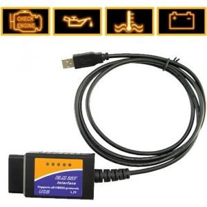 C&acirc;ble dinterface USB ELM 327 pour diagnostic auto OBD2