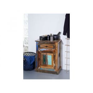 Commode de salle de bain - Bois recycl&eacute; laqu&eacute; (Multicolore) - NATURE OF SPIRIT 100