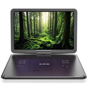 Lecteur DVD Portable 175 avec Grand écran HD 156Batterie Rechargeable 6hPrise en Charge USB/Carte SD/synchronisation TV Noir