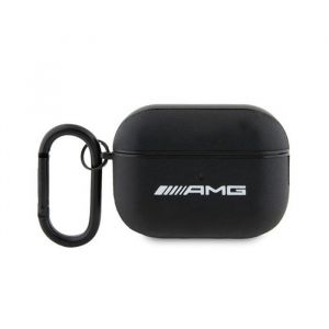 Étui pour AirPods Pro 2 - AMG - Cuir - Noir - Grand logo - Protection élégante