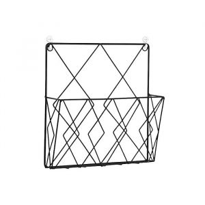 Porte Revues Suspendu Porte Magazine Metal Porte-journaux Panier &agrave; Journaux Porte Revue Mural avec 2 Crochets (Noir)