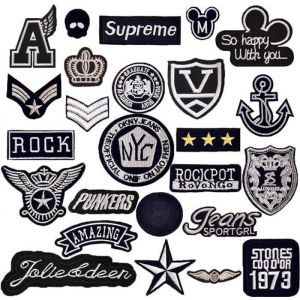 Broderie Patch Thermocollant25Pcs Vintage Ecusson Thermocollant ou Ecusson Coudre pour Vtement T-Shirt Jeans Veste Mul DECO COUTURE