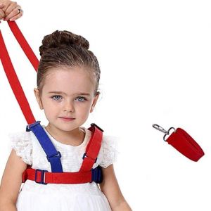 Laisse de s&eacute;curit&eacute; anti-perte harnais de marche de s&eacute;curit&eacute; 2 en 1 pour b&eacute;b&eacute; laisse pour enfant ceinture de marche &agrave; main (bleu)