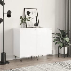 Meuble Salon Rangement Buffet 40x35x70 cm 2 pcs Buffet Cuisine Rangement Meubles de Salon Petit Buffet Bas Blanc Brillant