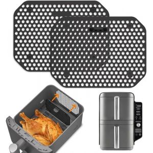 2 Pcs Grille Anti Projection Pour Air Fryer Ninja Double Stack Xl Sl400Eu&Sl300EuRéutilisable Plat Moule Air Fryer Accessoires Ai