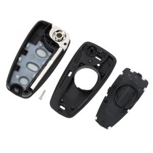 Coque de cl&eacute; X AUTOHAUX Coque de cl&eacute; pour Ford Transit Tourneo Plip T&eacute;l&eacute;commande 3 Boutons avec Lame Bo&icirc;te Rechange