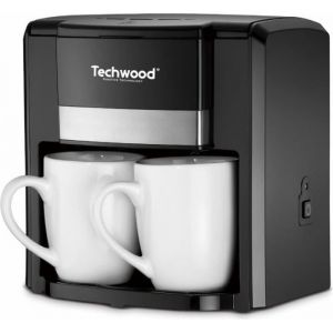 Cafetière électrique 2 Tasses Duo Filtre permanent lavable 500W noir Arrêt automatique