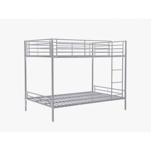 Lits superpos&eacute;s - 2 x 120 x 190 cm - Argent - DUOTIS