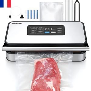 INKBIRD Machine Sous Vide Professionnelle INK-VS04 Appareil Sous Vide Alimentaire Double Pompe Automatique 150W Coupeur Int&eacute;gr&eacute;