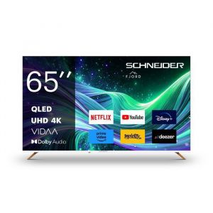 SCHNEIDER - GMS65F1 - T&eacute;l&eacute;viseur QLED 65(164cm) Fjord - Smart Vidaa - 3840*2160 pix UHD  - HDMIx3 - Bluetooth