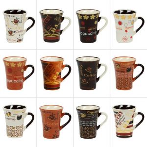 Tasse à café Collector 8 cl décors assortis (lot de 6) - Table Passion