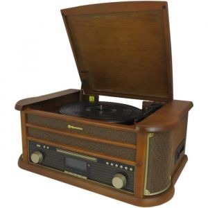 Tourne-disque r&eacute;tro multifonction Hif-1993 D+Bt-CDDAB+BluetoothcassetteUSBencodage direct