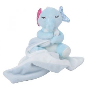 SALUTUYA Jouet confort en peluche nouveau-né SALUTUYA Serviette confort de dessin animé pour bébé jeux poupon Éléphant bleu