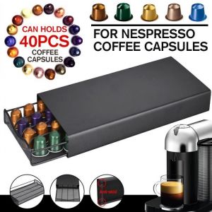 Porte Capsules Nespresso Caf&eacute; 40 Pr&eacute;sentoir Tiroir Presentoir Distributeur