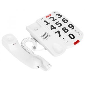 SURENHAP Téléphone Grosses Touches Filaire avec Sonneries Fortes - Téléphone Grosses Touches Téléphone pour Personnes Âgées