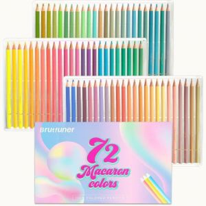 Crayons de Couleur Macaron 72 Couleurs Convient Aux Adultes Aux Enfants et Aux Livres de ColoriageEnsemble de Crayons de Couleur