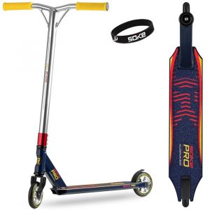 Trottinette Acrobatique - JANSHOP - SOKE PRO - Bleu Rouge - Aluminium - Freestyle