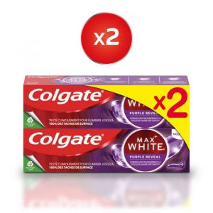 Dentifrice Blancheur Colgate Purple 75ml - Pack de 2