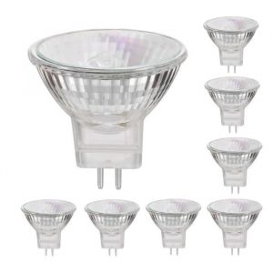 Ampoule Halog&egrave;ne - Non sp&eacute;cifi&eacute; - MR11 - 20 W - GU4 - Blanc chaud - Lot de 8