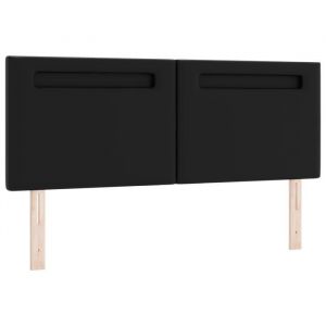 PROMOTION Tête de lit contemporain design simple noir 140 cm en simili cuir 49975 - BestMeuble