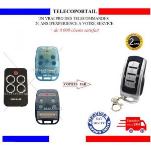 ADYX GENIUS BRAVO - TELECOMMANDE COPIEUSE COULEUR METAL ADYX GENIUS BRAVO TE4433H BLEUE NOIRE - BIP PORTAIL