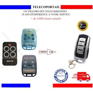 ADYX GENIUS BRAVO - TELECOMMANDE COPIEUSE COULEUR METAL ADYX GENIUS BRAVO TE4433H BLEUE, NOIRE - BIP PORTAIL