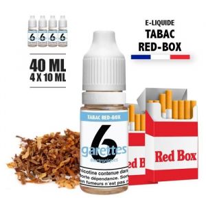 E-liquide 40ML saveur TABAC RED BOX avec 12MG de nicotine (e-liquide id : PROD2599) - (4x10ML)