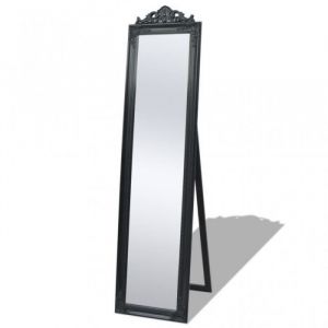 Miroir sur pied - VIDAXL - Baroque - 160 x 40 cm - Noir - Rectangulaire