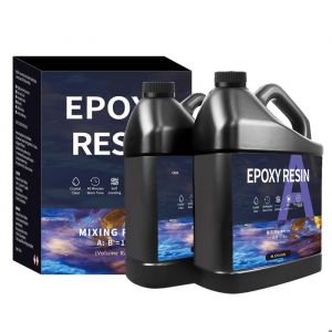 A R&eacute;sine &eacute;poxy 8 L 2 pi&egrave;ces R&eacute;sine Adh&eacute;sion haute r&eacute;sistance Haute transparence Auto-d&eacute;gazage R&eacute;sistance au jaunissement Prise