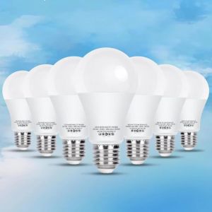 Ampoule LED A60 E27 Blanc Froid 6500K - Ampoules Globe A60 de 10W - 1600 lumens -  IRC &ge; 80 - Non dimmable - Lot de 7
