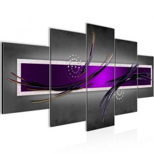 Runa art Tableau D&eacute;coration Murale Abstrait 200x100 cm - 5 Panneaux Deco Toile Pr&ecirc;t &agrave; Accrocher 102551c