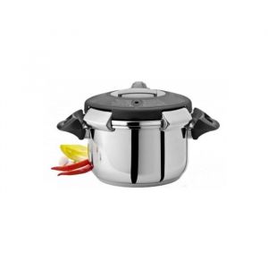ARTAME Autocuiseur Ovni en inox - 6 L - Gris argent&eacute; et noir - Tous feux dont induction