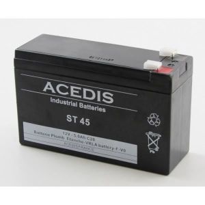 Batterie plomb &eacute;tanche 12V 5AH - ST45 ACEDIS