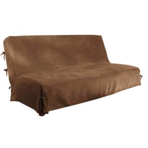 Housse canap&eacute; Clic Clac140x200Housse de canap&eacute; sans accoudoirHousse de canap&eacute; convertibleChocolateFeatures suede