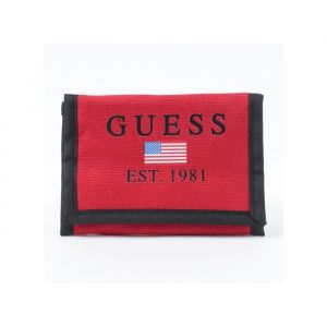 Portefeuille Guess Homme american flag Rouge Coton