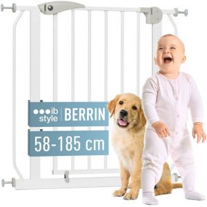 Barrière de sécurité Enfant 120 - 130 cm - IB STYLE - Sans Perçage Pour Bébé - Blanc