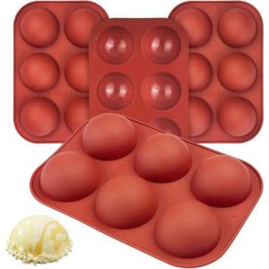 Moule en Silicone - Non spécifié - Demi Sphere - Ø 5.4 cm - 4 Pièces - Résistant aux Hautes Températures