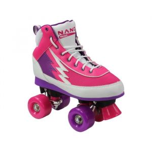Rollers fille Nano Quad - NANO - Chaussure en synthétique - Frein en PU - Couleurs néon