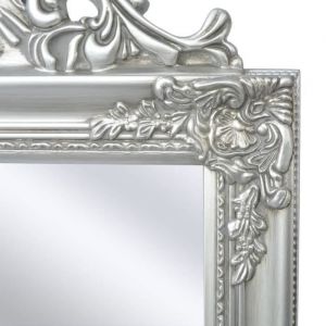 Zerodis Miroir sur pied Style baroque 160 x 40 cm Argenté HB042