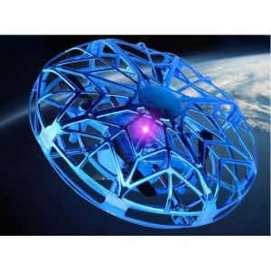 Mini Drone UFO Drone Volant Lumi&egrave;res LED Induction Infrarouge Jouet Volant Rechargeable Cadeaux pour enfants