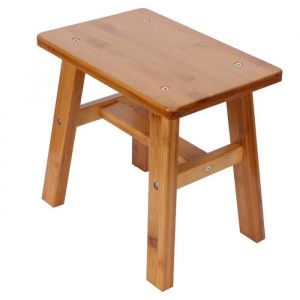 OMABETA Tabouret enfant Petit Tabouret Polyvalent en Bambou Tabouret Bas Banc meuble tabouret Petit tabouret carré en bambou