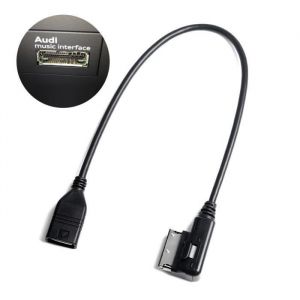 TMISHION Adaptateur de c&acirc;ble MP3 Interface de musique USB AMI MMI AUX MP3 adaptateur de c&acirc;ble pour Audi A3 S4 A5 S5 A6 S6 A7 A8 Q5