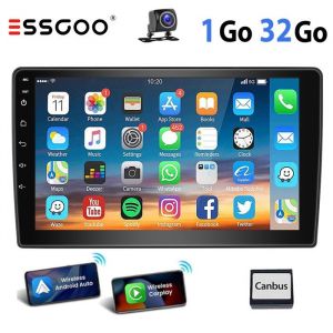 Autoradio Android - ESSGOO - Fiat Ducato - &Eacute;cran 9&rdquo; - Carplay - Android Auto - GPS