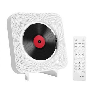 Lecteur de CD Portable de Bureau avec Bluetooth - Lecteur CD Musical Mural multifuctional int&eacute;gr&eacute; dans Les Haut-parleurs HiFi Label