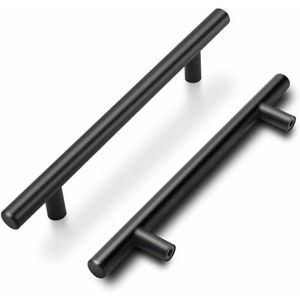 Lot de 15 Poignee de meuble Cuisine 160mm Poignee Porte Cuisine NoirePoign&eacute;e Meuble Noir Poign&eacute;e Cuisine Entraxe 160mm avec Finitio