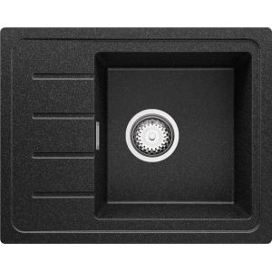 Evier Cuisine en Granit 55x44cm Lavabo 1 bac + Kit de Vidage Copenhague Easy de Primagran Graphite
