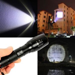 Puissante Lampe Torche LED CREE XM-L T6 2000Lm 5 Modes + Zoom waterproof + 2 batteries 18650 + 1 chargeur