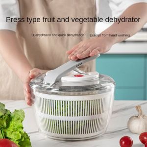Essoreuse à Salade Essoreuse à Laitue Manuelle pour la PréParation des LéGumes Pompe à 1Main Essoreuse à Fruits SèChe-Linge