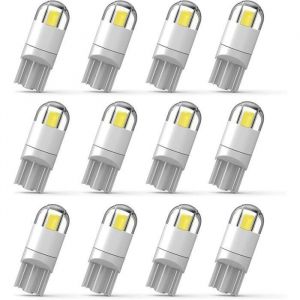 12pcs 194 LED Ampoule de voiture 3030 Chipset 2SMD T10 194 168 W5W Ampoule LED Wedge 1.5W 12V Plaque dimmatriculation Courtoisie